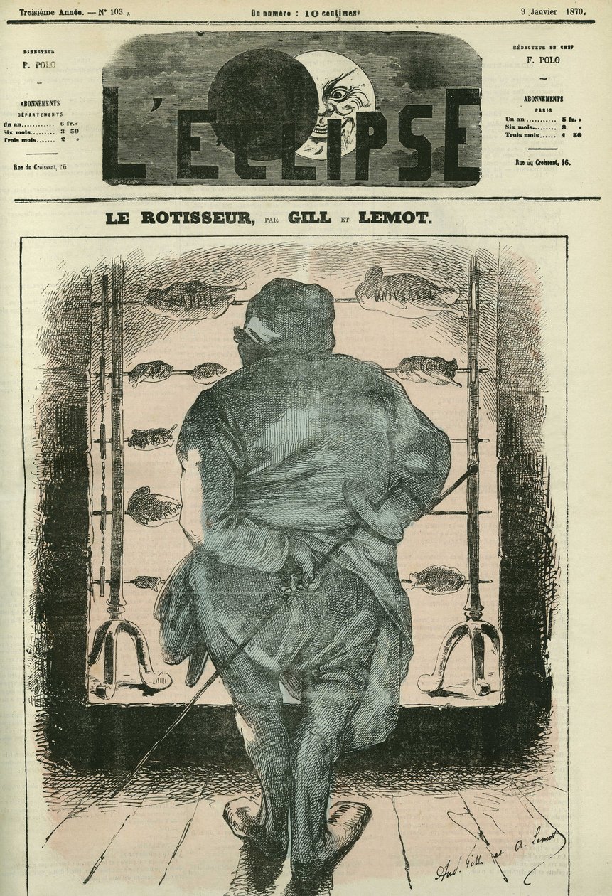 Das „universelle“ oder „Rückruf“ soll auf das Geflügel geschrieben werden. Titelblatt in „L