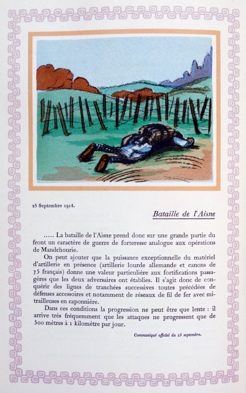 Die Schlacht an der Aisne, 25. September 1914, 1919 von Andre Helle