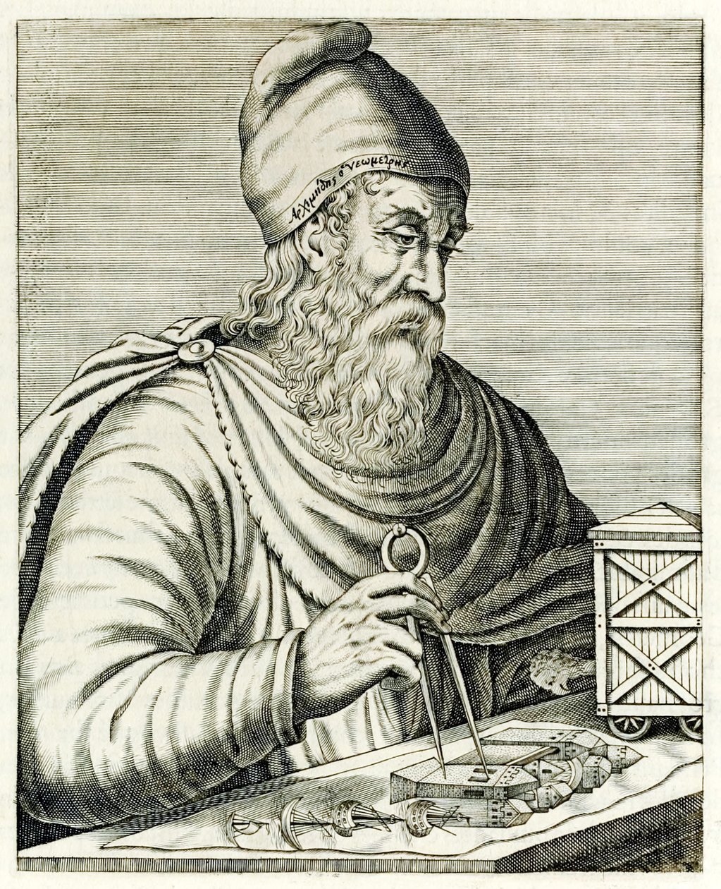 Archimedes von Syrakus, aus „Wahre Porträts“ von André Thévet, veröffentlicht 1594 von Andre Thevet