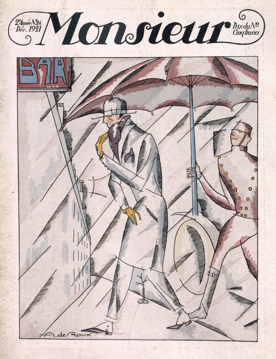 Mann im Regenmantel, Titelseite des Magazins 