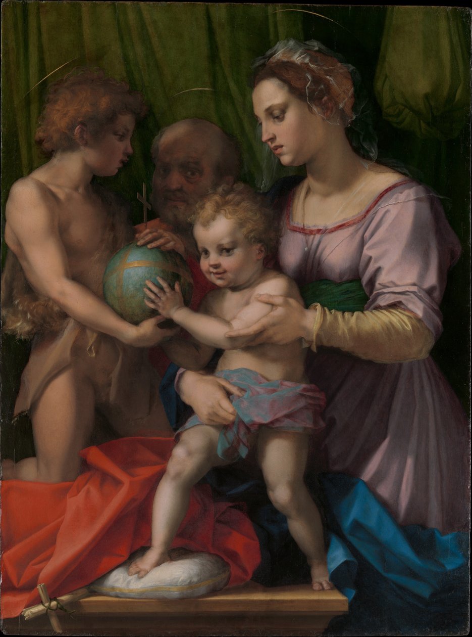 Die Heilige Familie mit dem kleinen Johannes dem Täufer von Andrea del Sarto