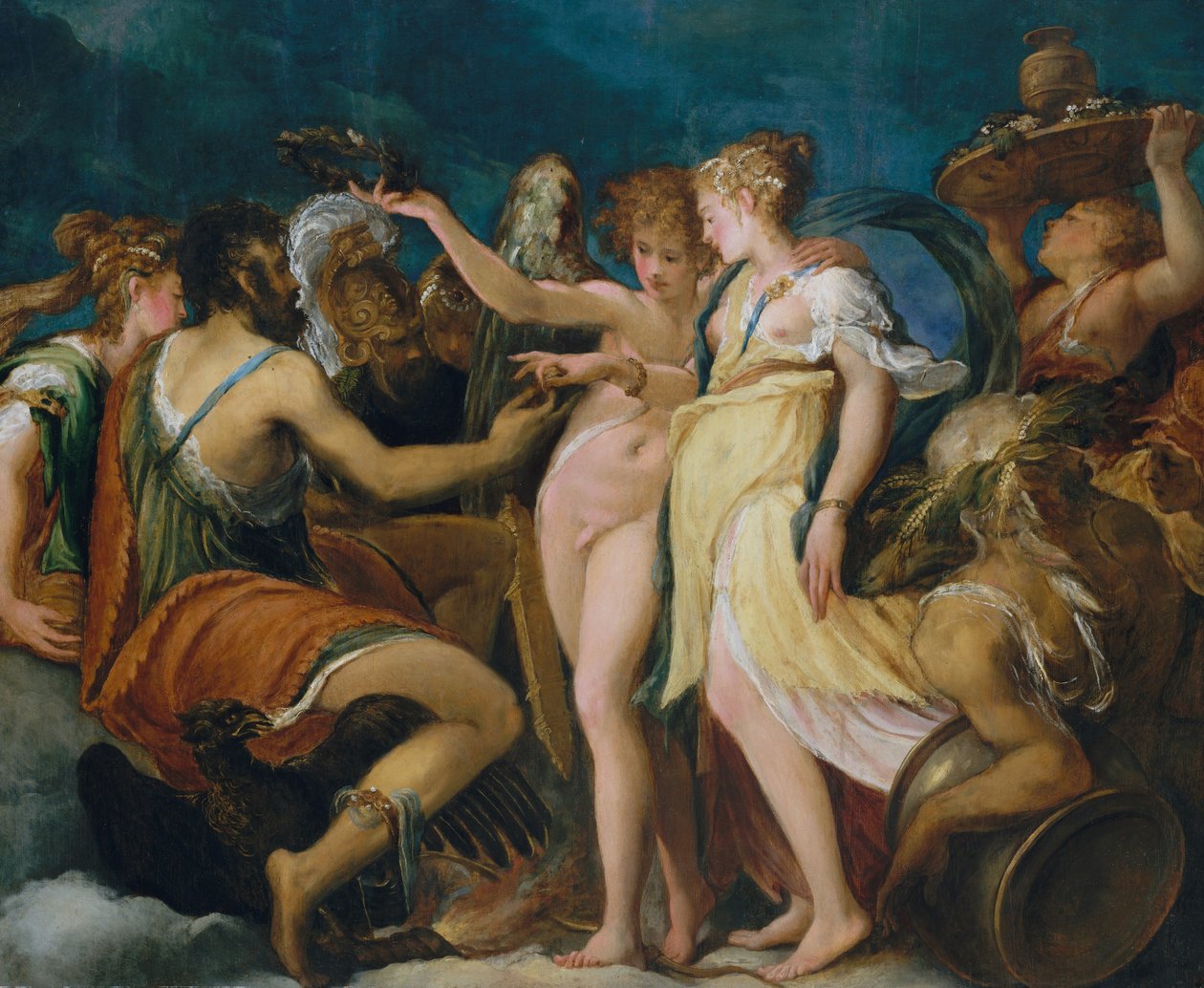 Die Hochzeit von Amor und Psyche, ca. 1550 von Andrea Schiavone