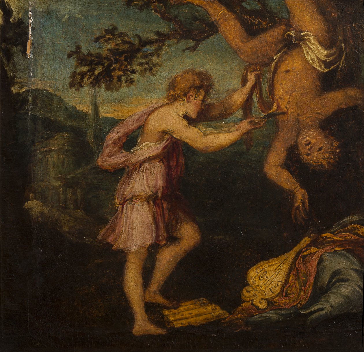Die Häutung des Marsyas von Andrea Schiavone