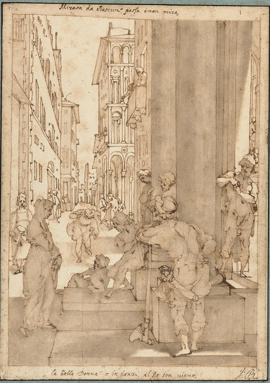 Sophronia betritt den Palast von Aladin von Andrea Boscoli