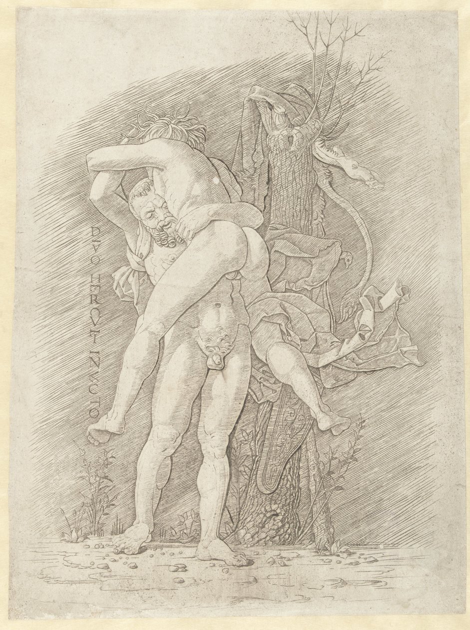 Herkules und Antäus von Andrea Mantegna (school of)