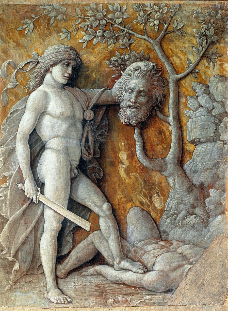 David hält Goliaths Kopf von Andrea Mantegna