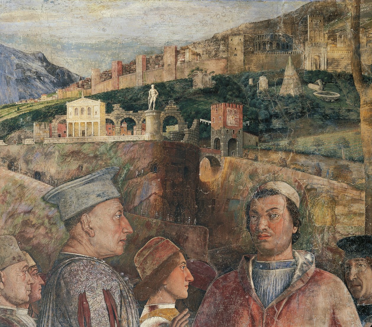 Detail des Freskos in der Brautkammer von Andrea Mantegna