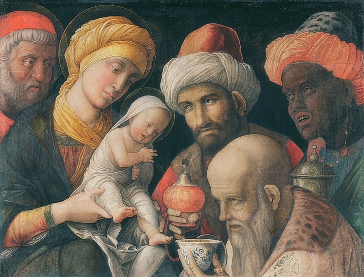 Die Anbetung der Könige von Andrea Mantegna