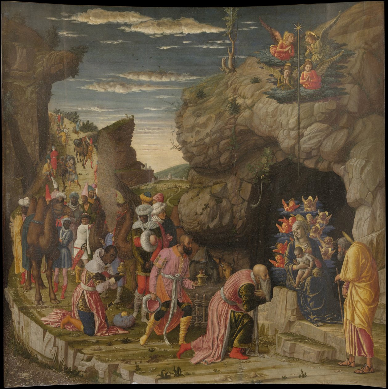 Epiphanie Trittico degli uffizi, zentrales Panel, ca. 1463-1464 von Andrea Mantegna