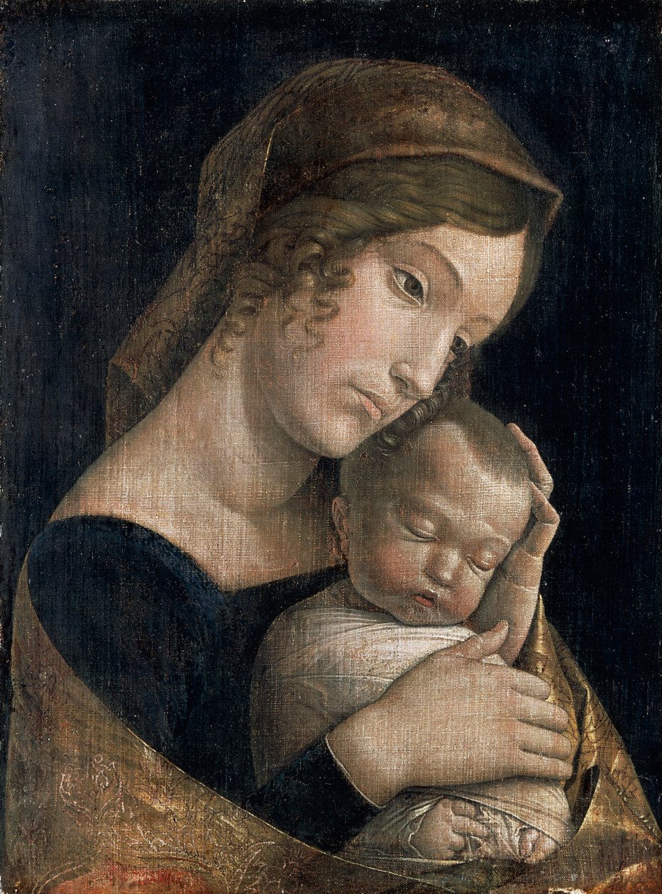 Madonna und schlafendes Kind von Andrea Mantegna