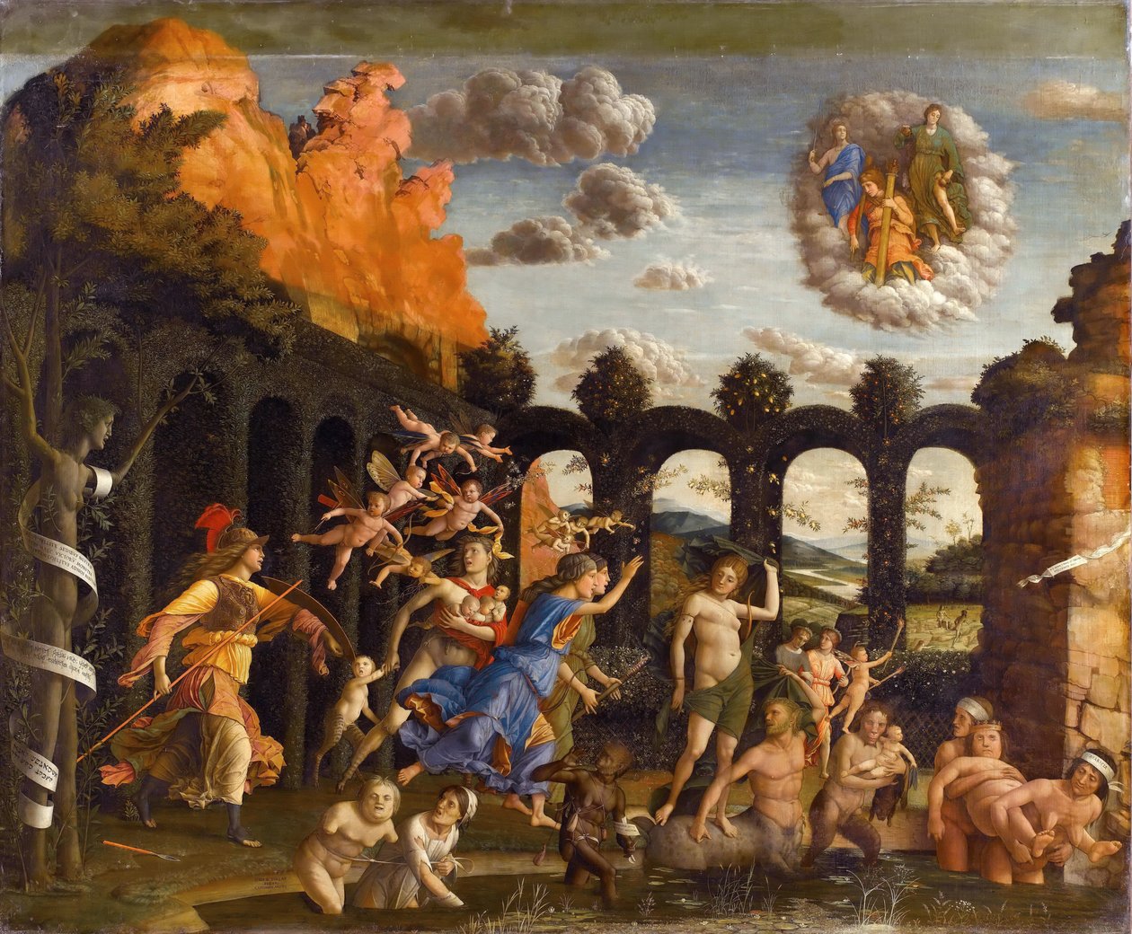 Minerva vertreibt die Laster aus dem Garten der Tugend von Andrea Mantegna