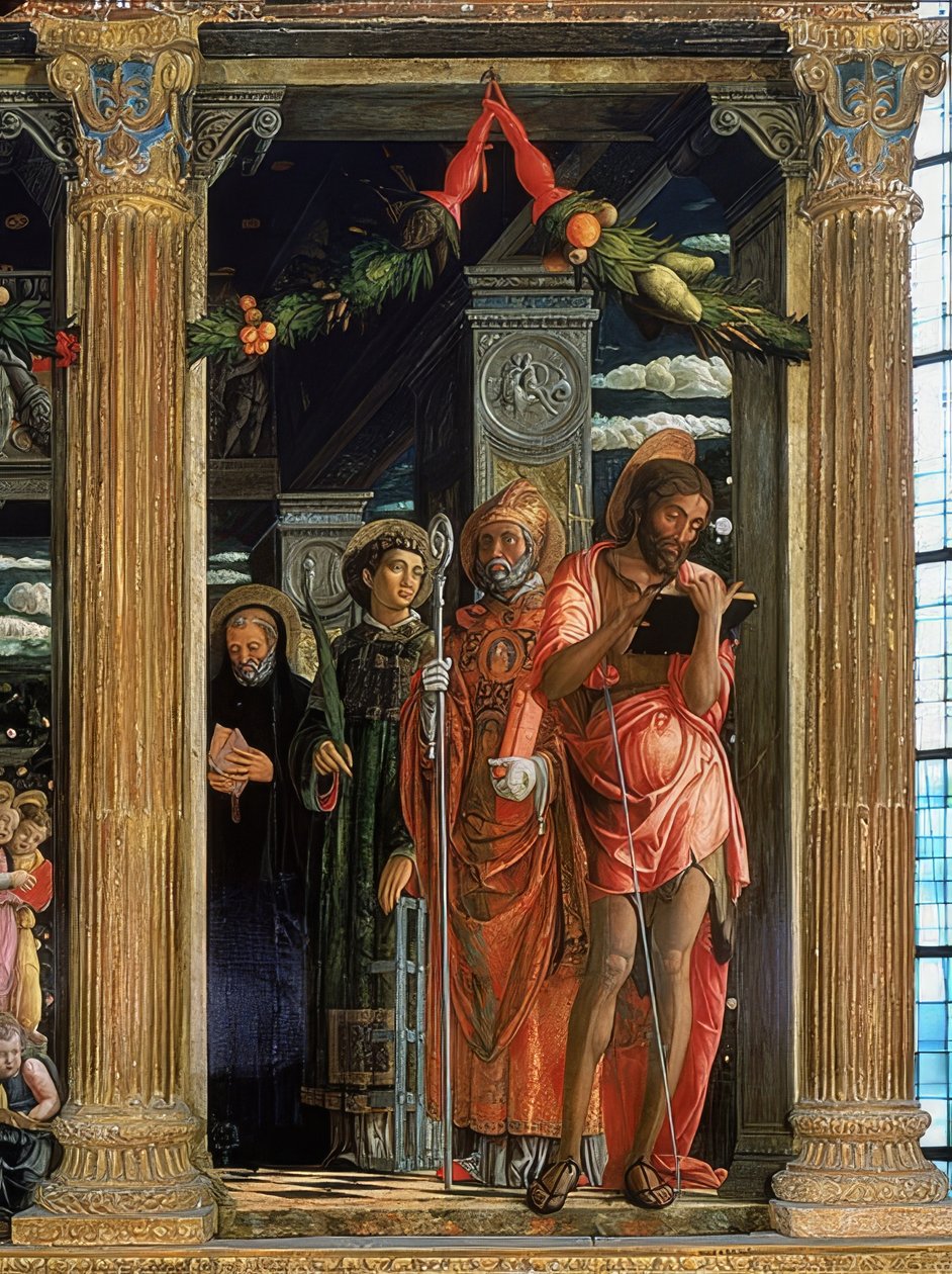 San-Zeno-Altar (Detail) von Andrea Mantegna