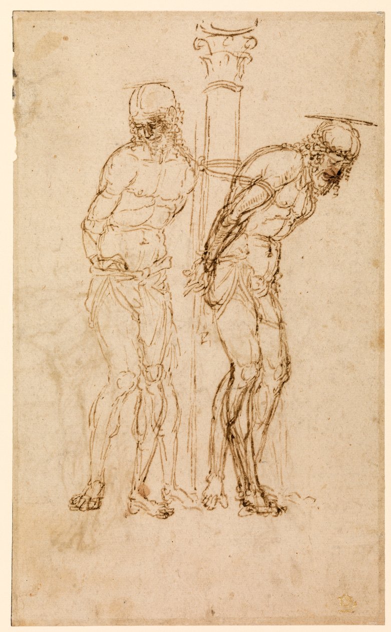 Studien für Christus an der Säule (recto) von Andrea Mantegna