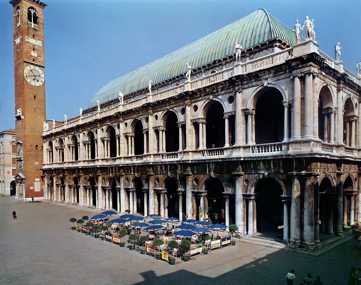 Ansicht der Fassade der Basilica Palladiana, erbaut 1549-1614 von Andrea Palladio