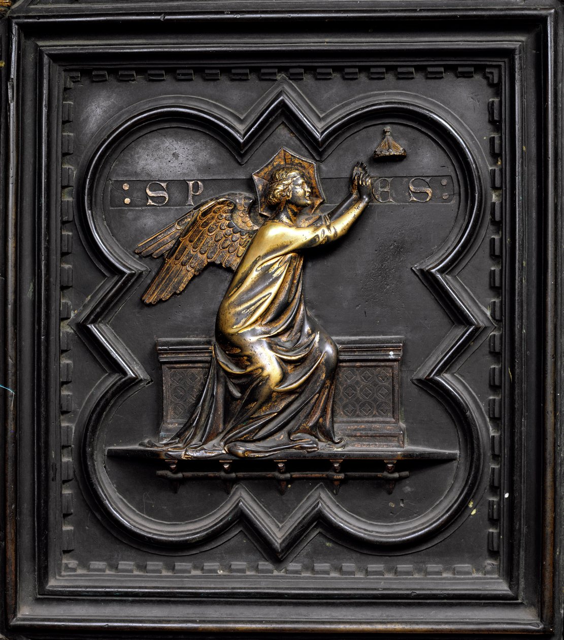 Hoffnung, Tafel A der Südportale des Baptisteriums von San Giovanni, 1336 von Andrea Pisano