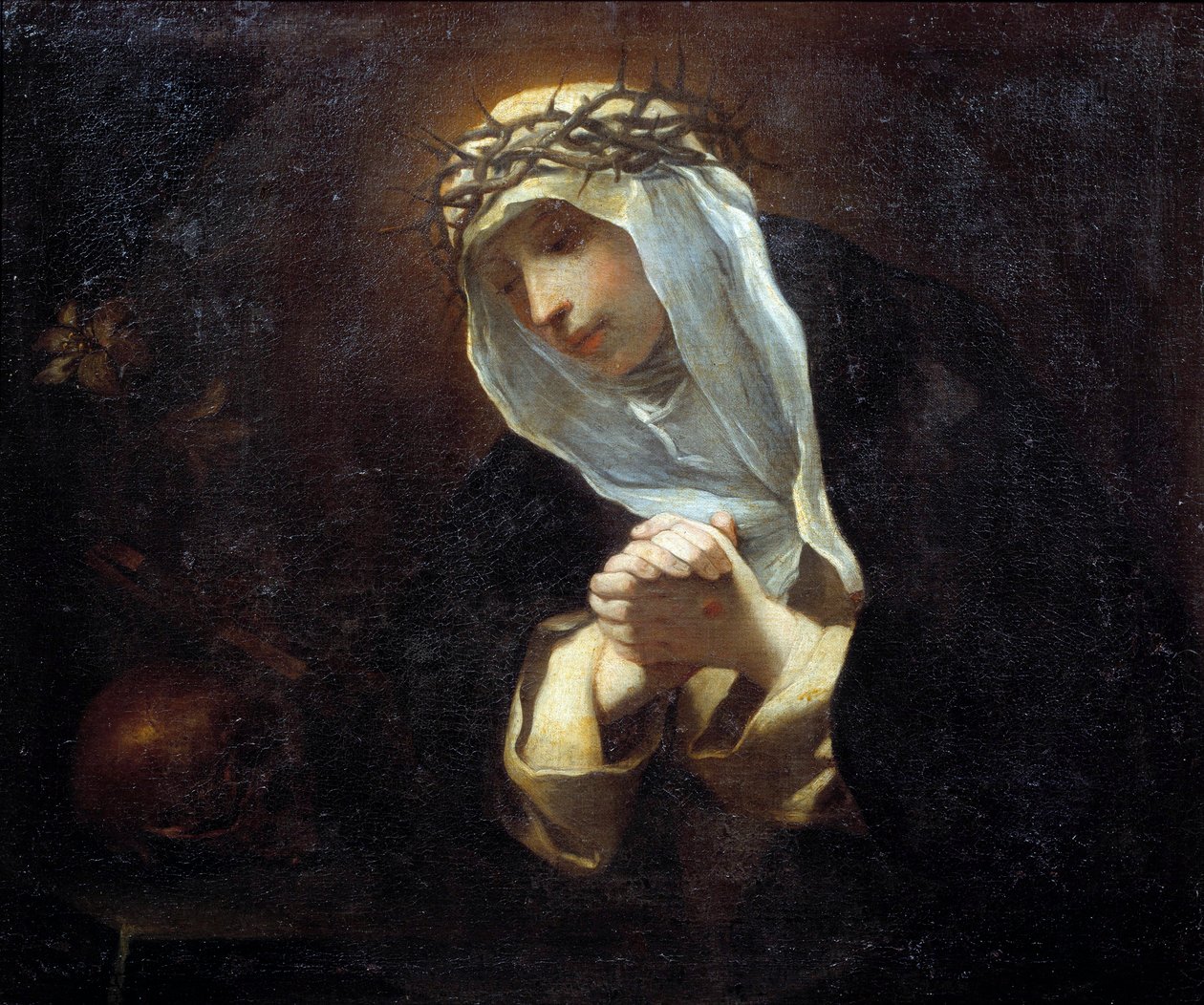 Darstellung der heiligen Katharina von Siena (1347-1380) von Andrea Sacchi