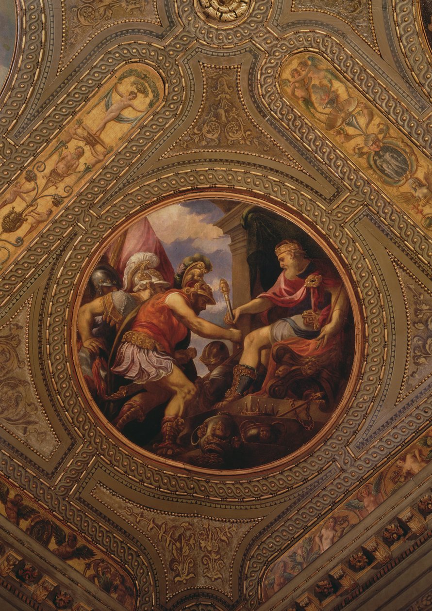 Allegorie des Reiches, von der Decke der Bibliothek, 1556 von Andrea Schiavone