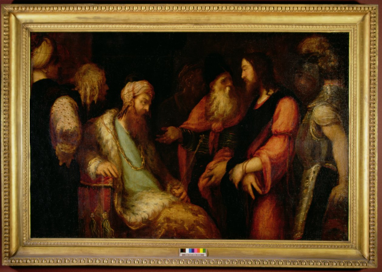 Christus vor Herodes, um 1558-62 von Andrea Schiavone
