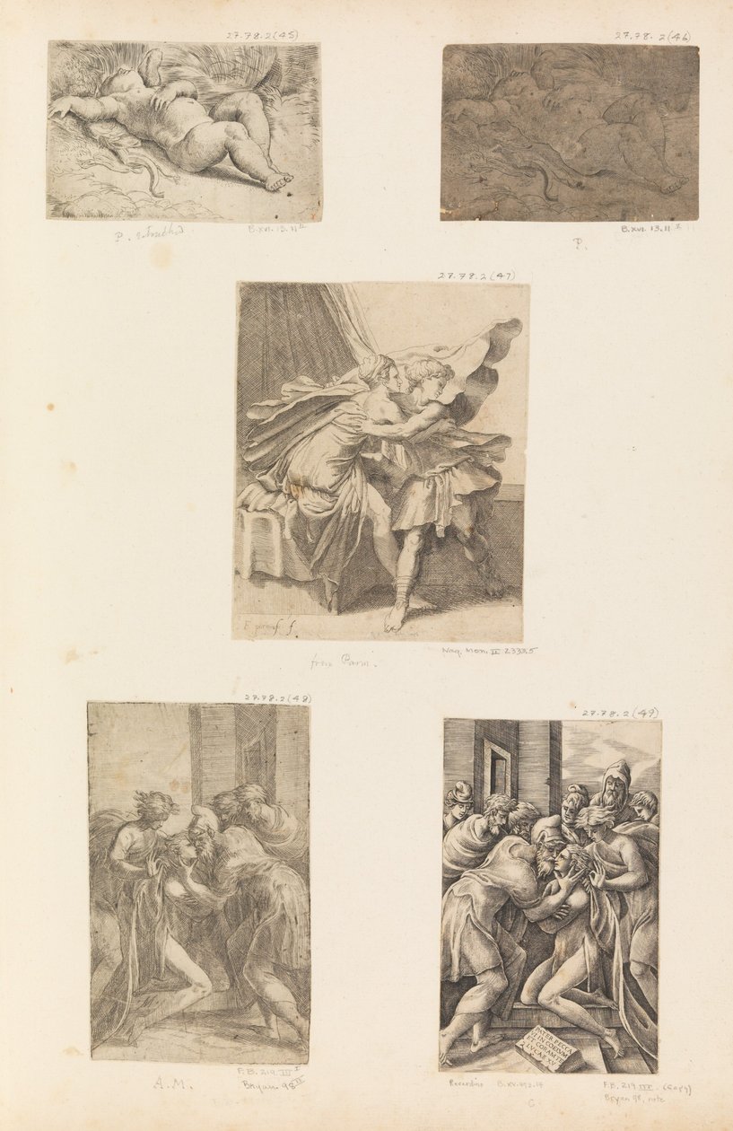Schlafender Amor, die Rückkehr des verlorenen Sohnes, ca. 1536-40 von Andrea Schiavone