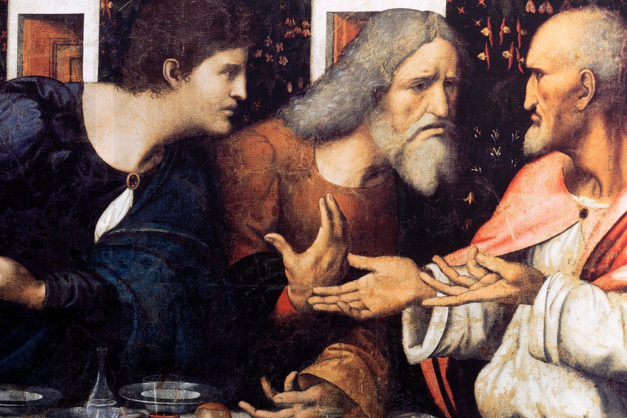 Abtei (Abdij van Tongerlo). Das letzte Abendmahl. 1506-1507. (Detail) von Andrea Solario