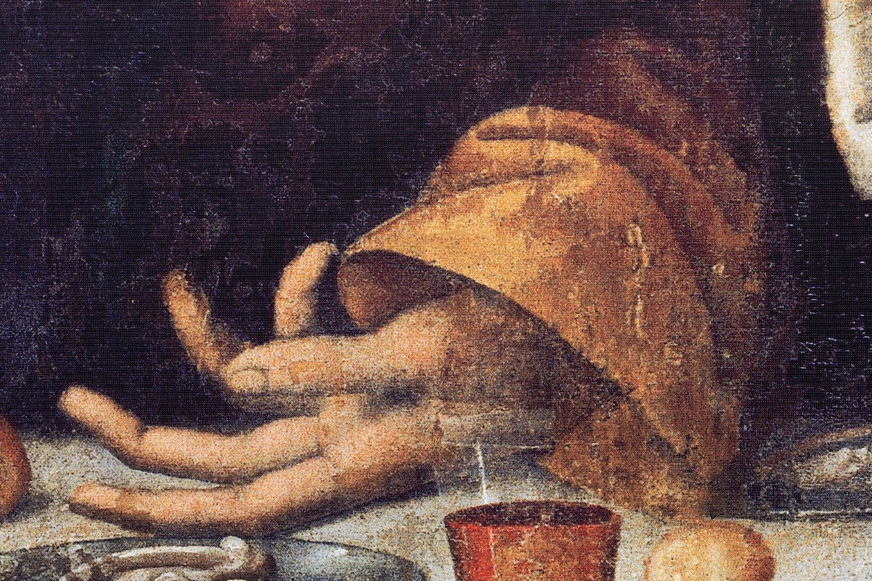 Abtei (Abdij van Tongerlo). Gemälde. Das letzte Abendmahl. 1506-1507. (Detail) von Andrea Solario