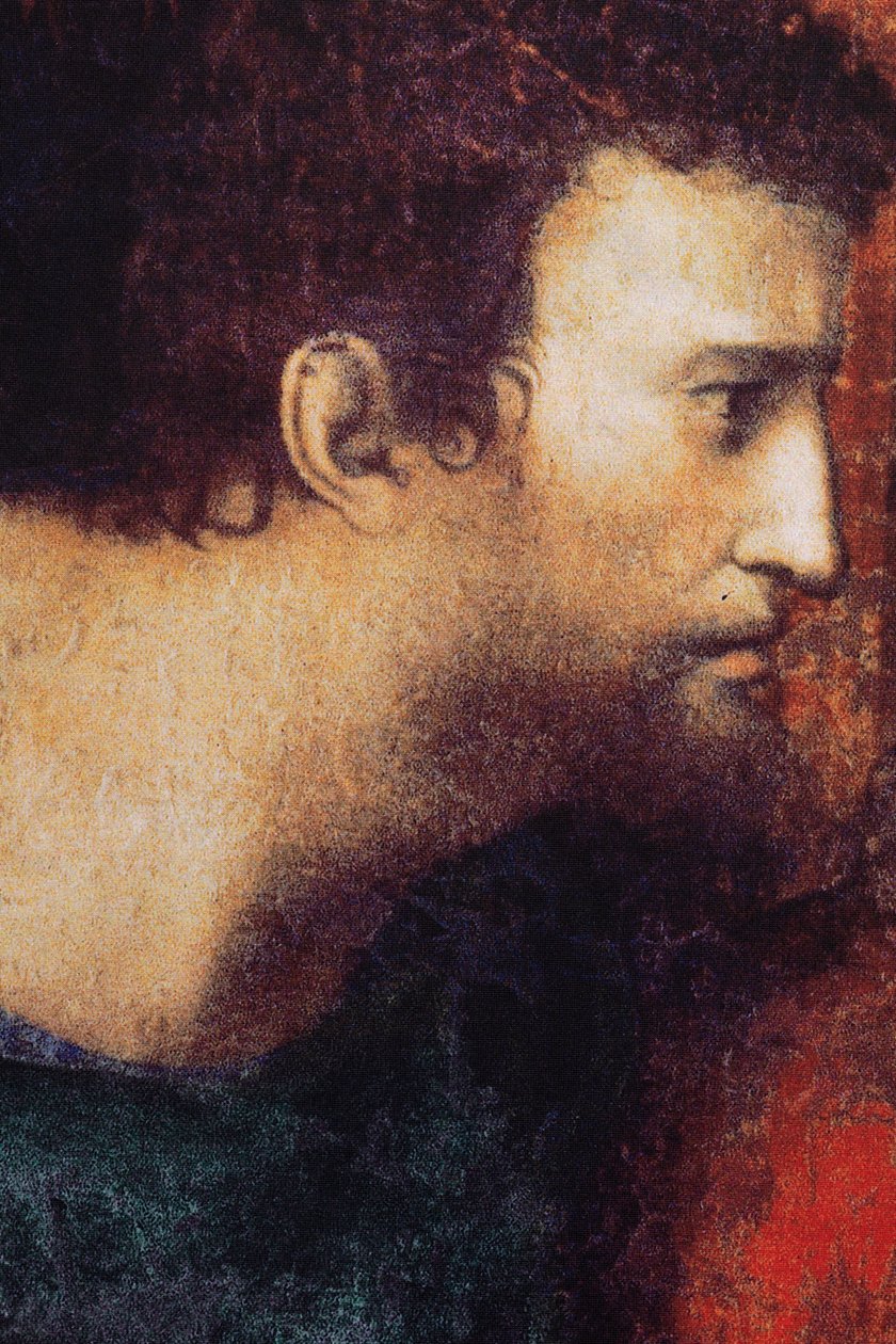 Abtei (Abdij van Tongerlo). Gemälde. Das letzte Abendmahl. 1506-1507. (Detail) von Andrea Solario