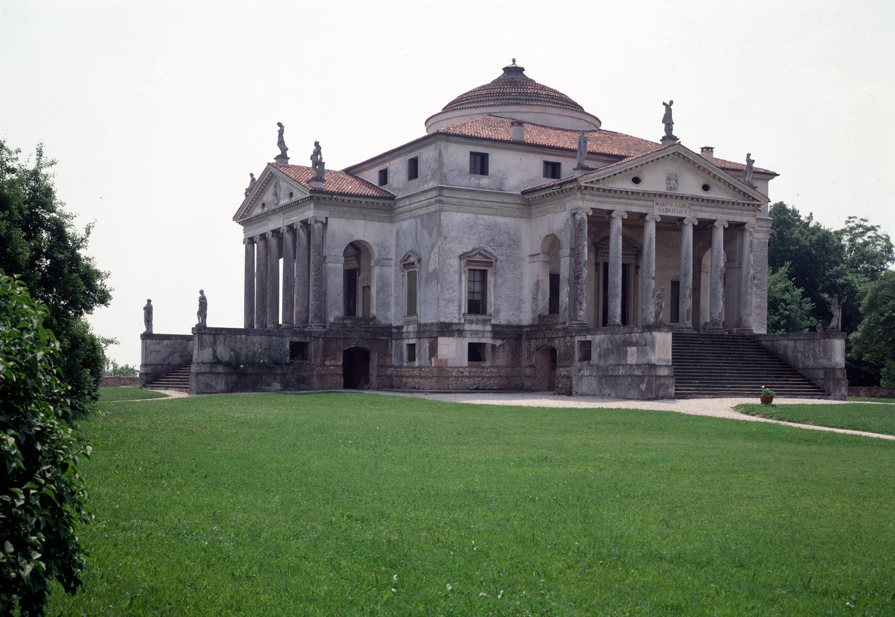 Ansicht der Villa Almerico-Capra, bekannt als die Rotonda von Andrea and Scamozzi Vincenzo Palladio