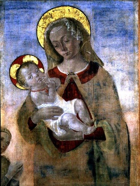 Madonna und Kind von Andrea del (school of) Verrocchio
