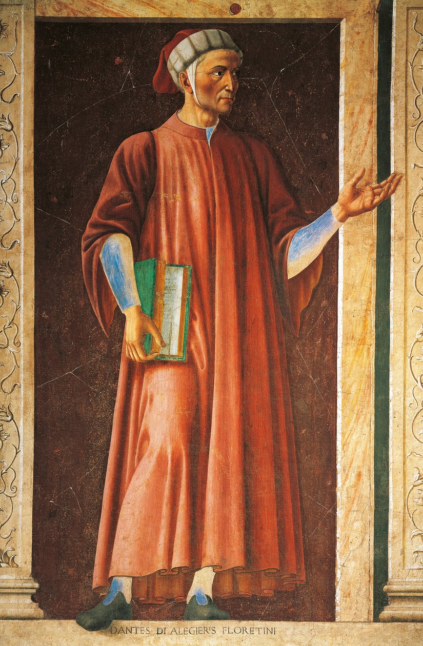 Porträt von Dante Alighieri von Andrea del Castagno