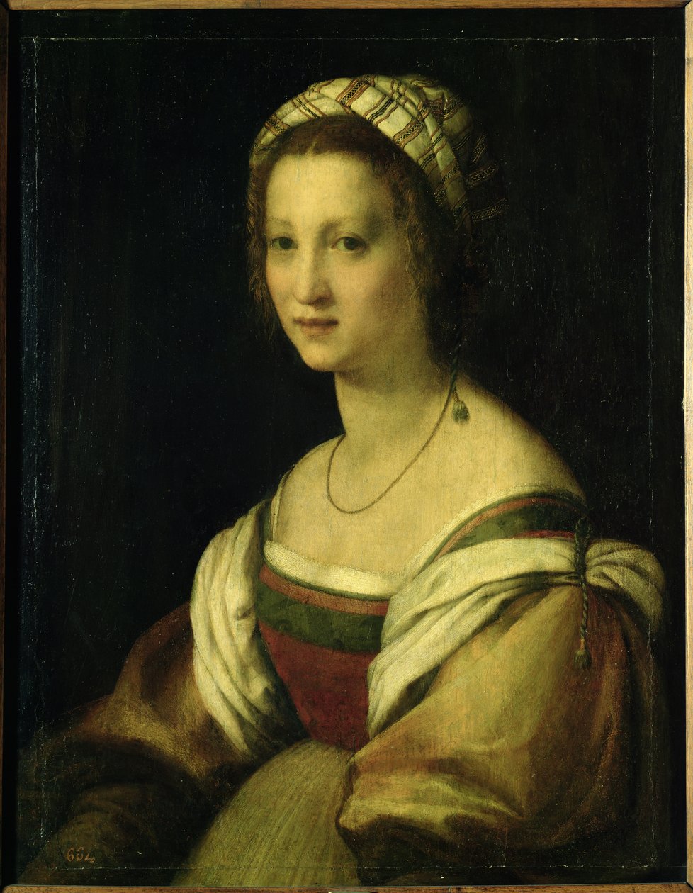 Lucrezia di Baccio del Fede, die Frau des Künstlers, um 1513/14 von Andrea del Sarto