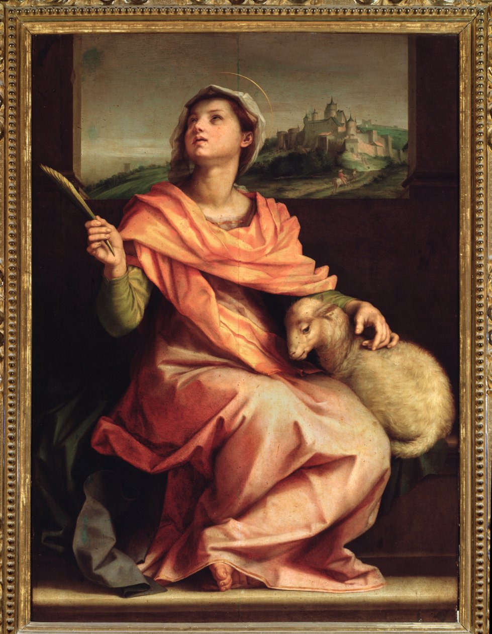 Santa Agnes von Rom, Altarbild der Hl. Agnes von Andrea del Sarto