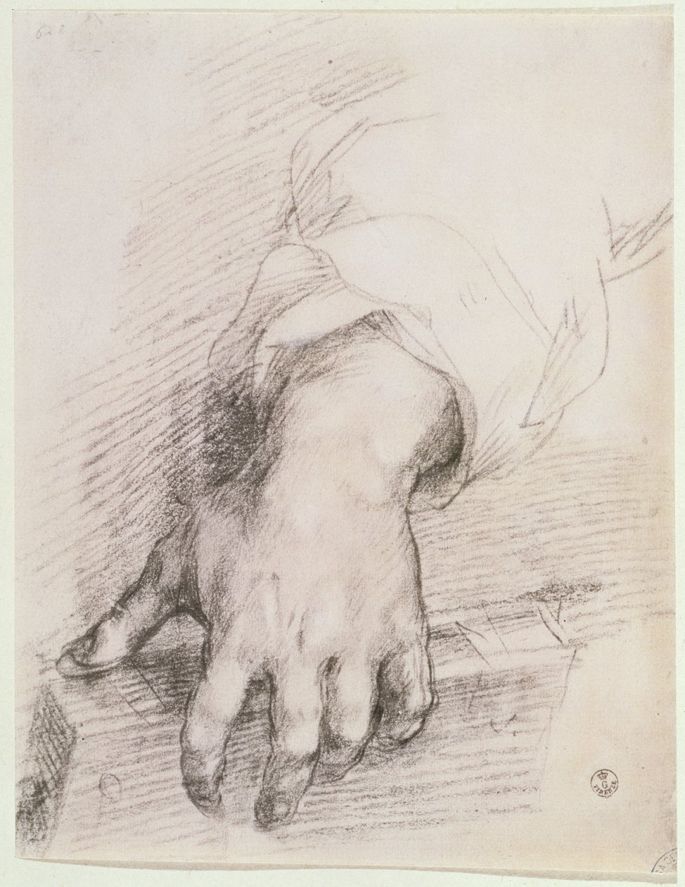 Studie einer Hand für die Madonna der Harfe von Andrea del Sarto
