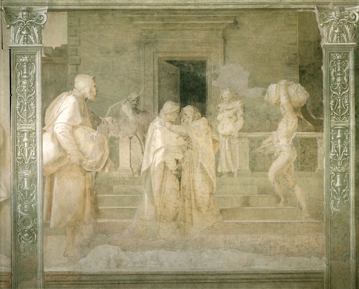Besuch der Jungfrau bei Elisabeth (Detail) von Andrea del Sarto