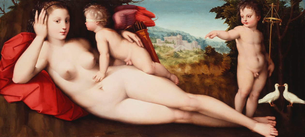 Venus mit heiliger und profaner Liebe von Andrea di Alessandro Bresciano