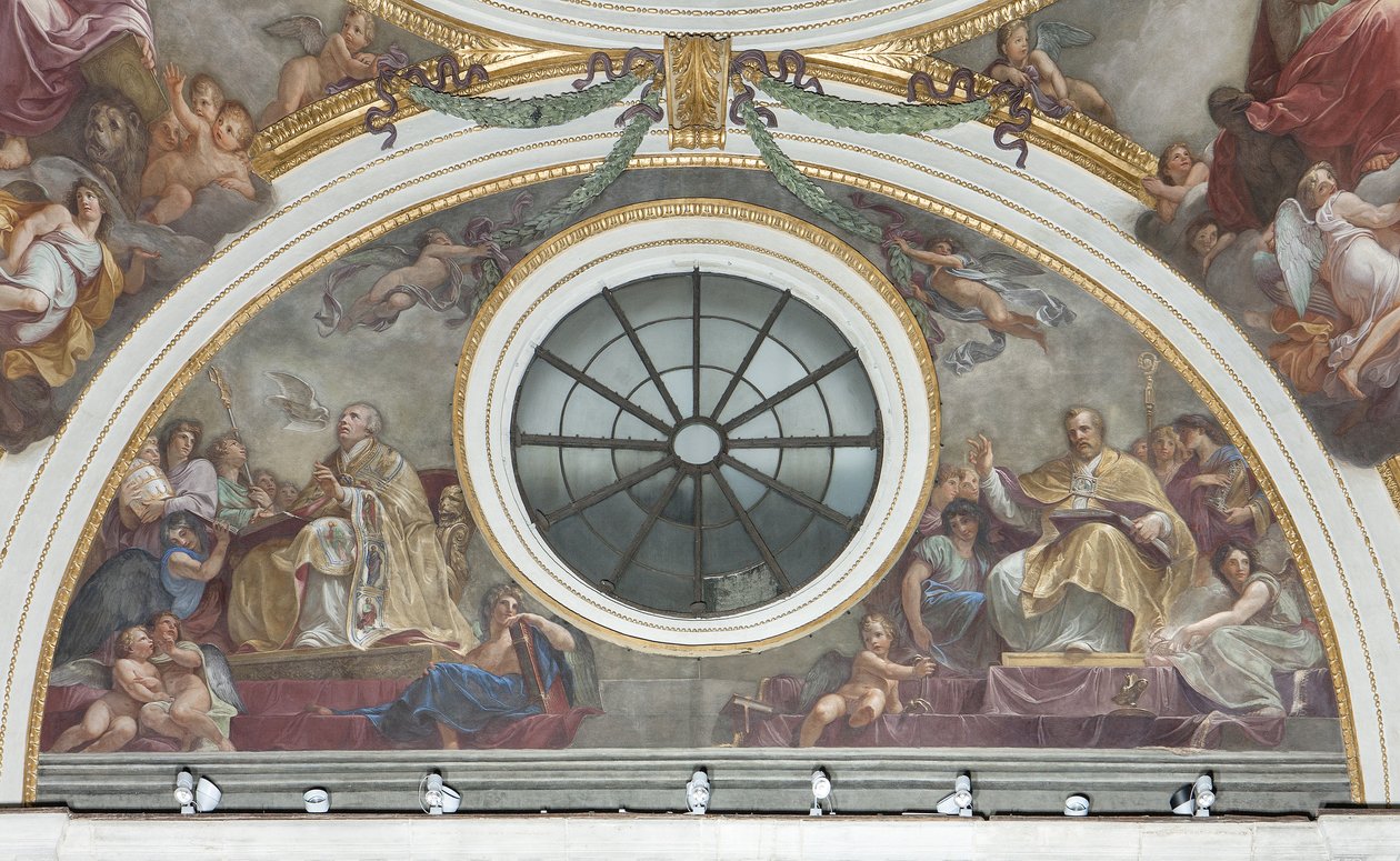 Heiliger Ambrosius und Heiliger Gregor der Große von Andrea the Elder Appiani