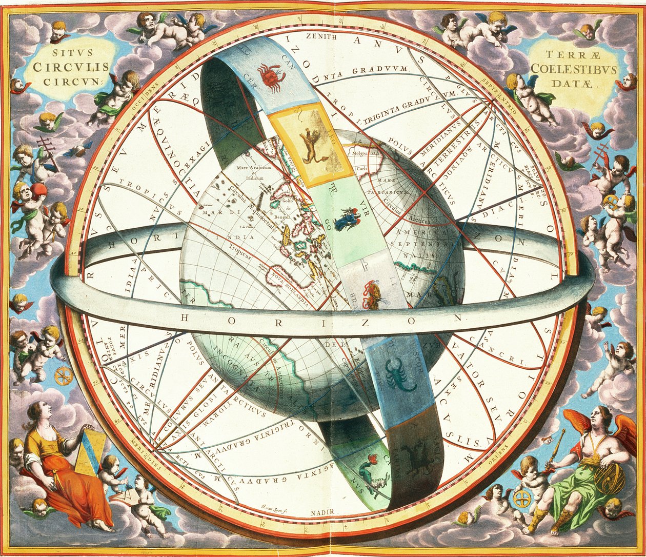 Die Lage der Erde im Himmel, Tafel 74 aus 