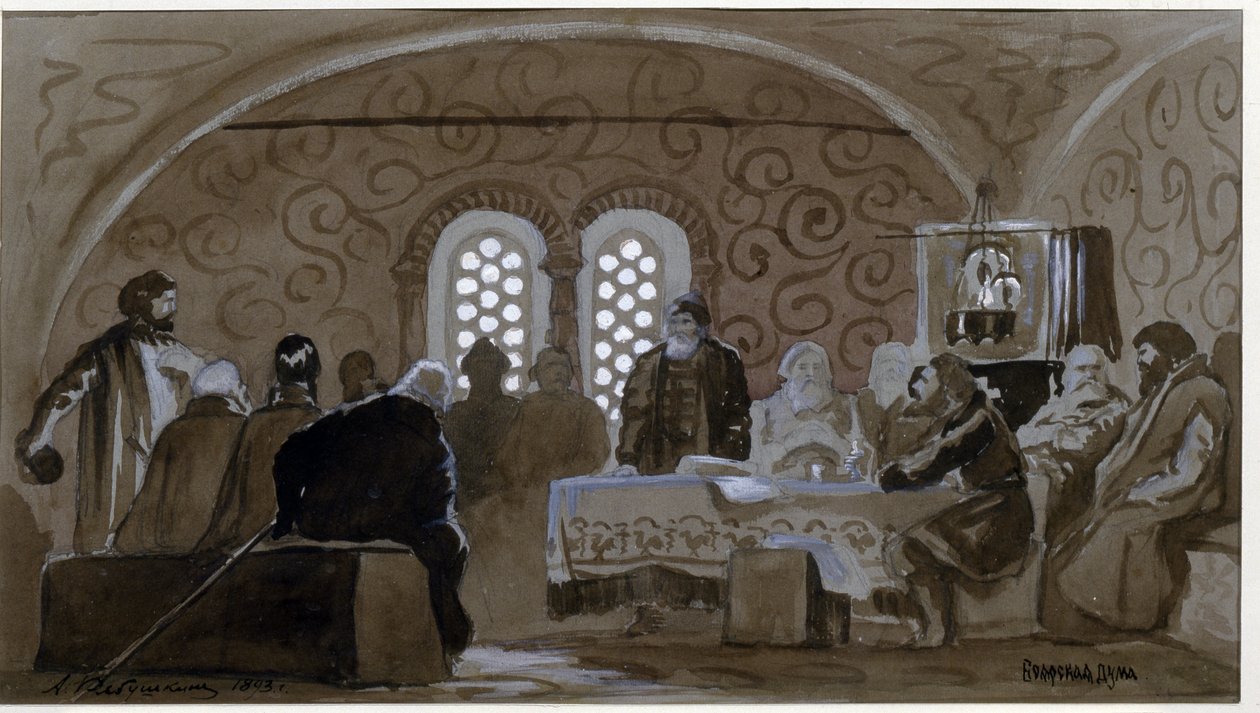 Die Douma zur Zeit der Bojaren von Andrei Petrovich Ryabushkin