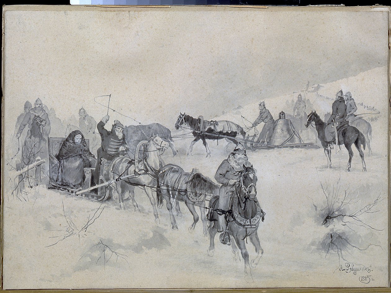 Martha Boretskaya (oder Marfa Posadnitsa oder Martha die Bürgermeisterin) von Andrei Petrovich Ryabushkin