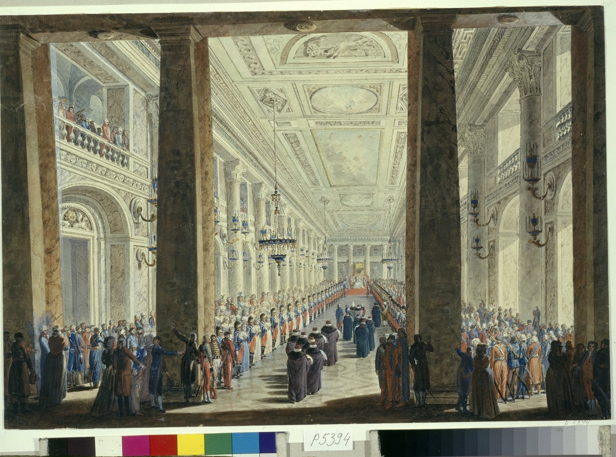 Fest der Kaiserin Katharina II. von Russland im Winterpalast von St. Petersburg zu Ehren des türkischen Botschafters von Andrei Voronikhine