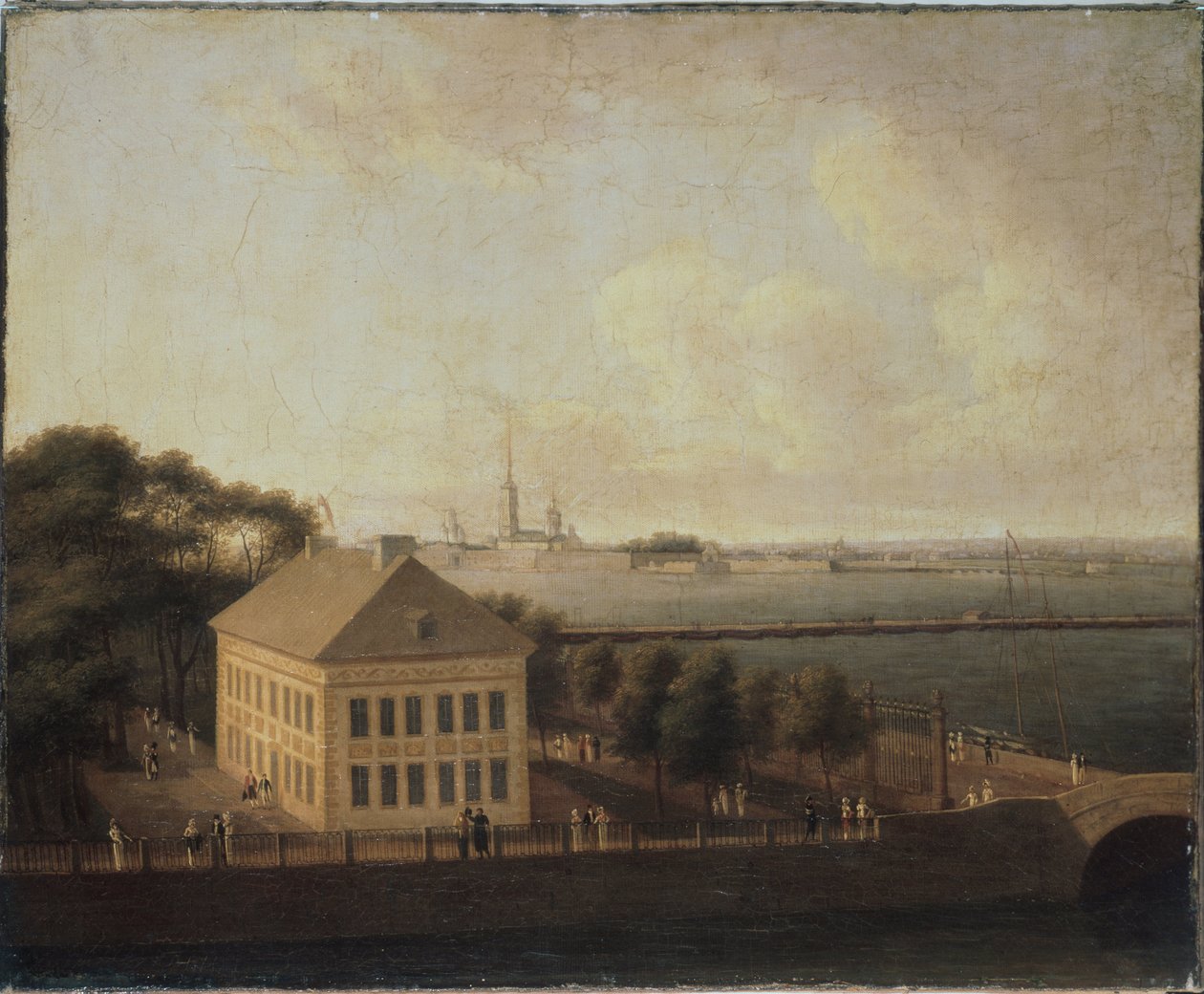 Blick auf die Newa und den Sommerpalast von Peter I von Andrei Yefimovich Martynov