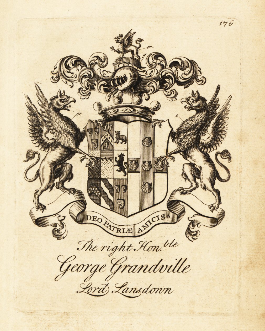 Wappen des Hochwohlgeborenen George Grandville, Lord Lansdown von Andrew Johnston