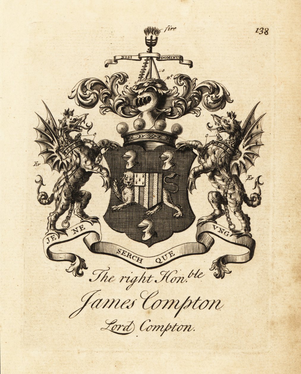 Wappen des hochverehrten James Compton, Lord Compton, 5. Earl of Northampton von Andrew Johnston