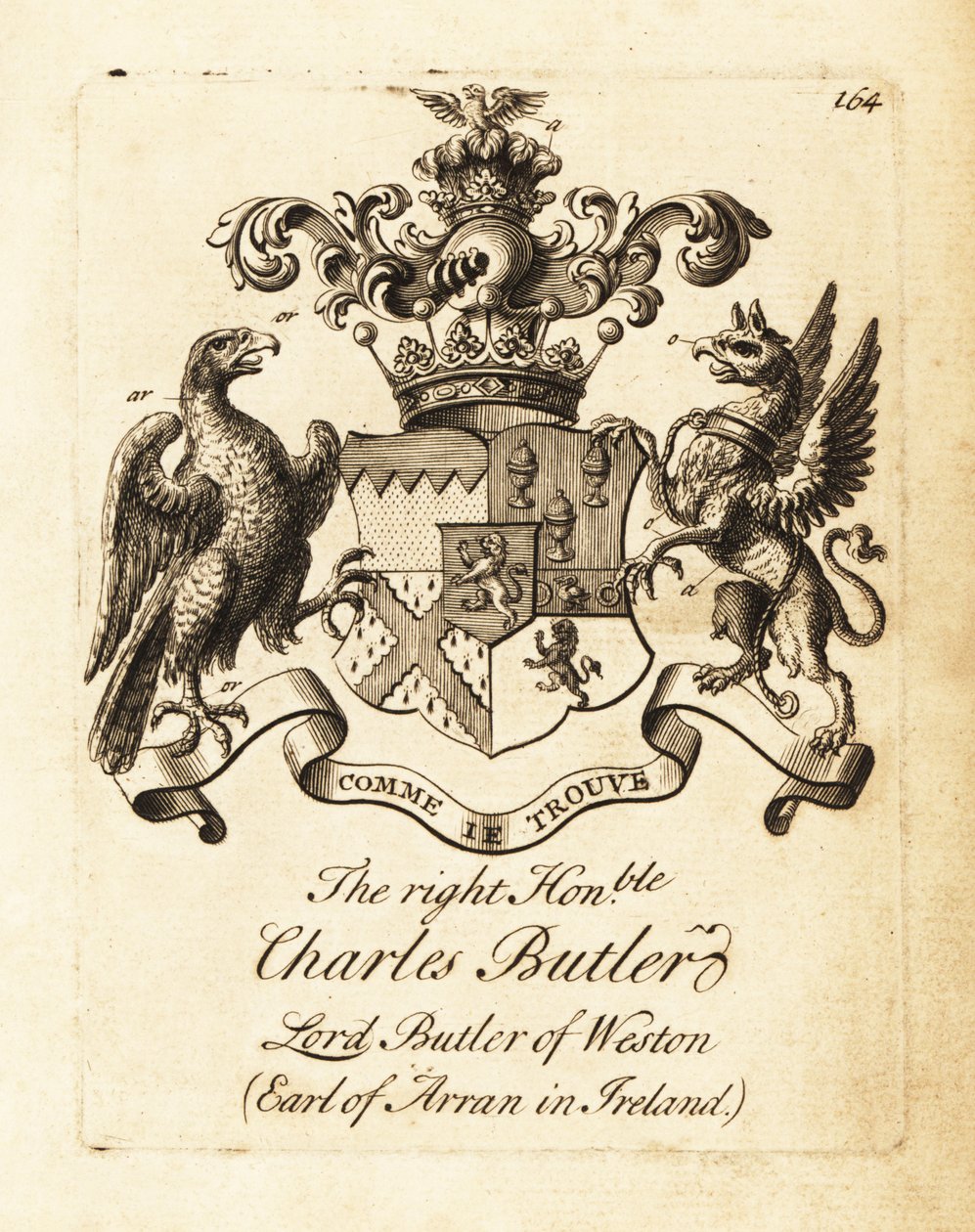 Wappen des hochverehrten Generalleutnants Charles Butler von Andrew Johnston