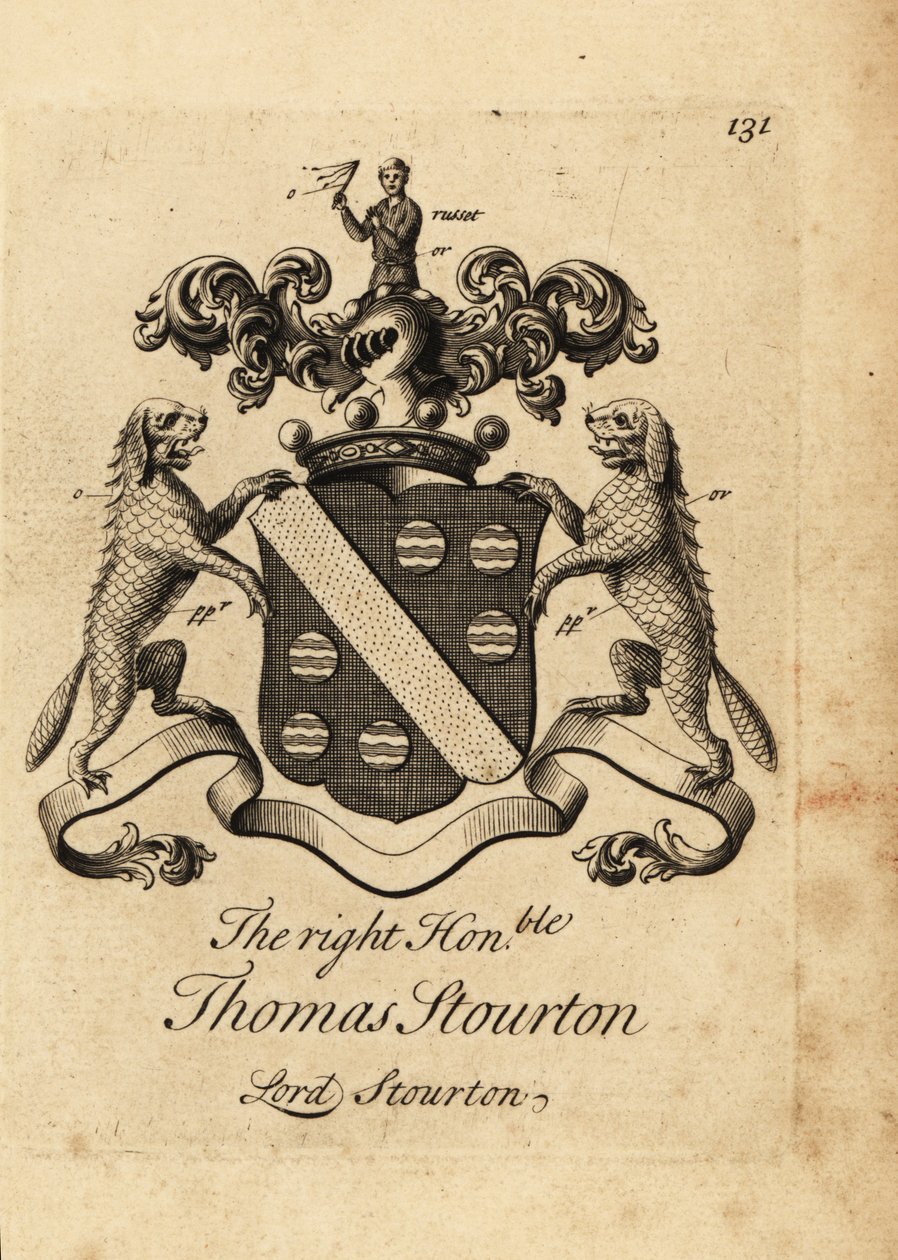 Wappen des Hochwohlgeborenen Thomas Stourton von Andrew Johnston