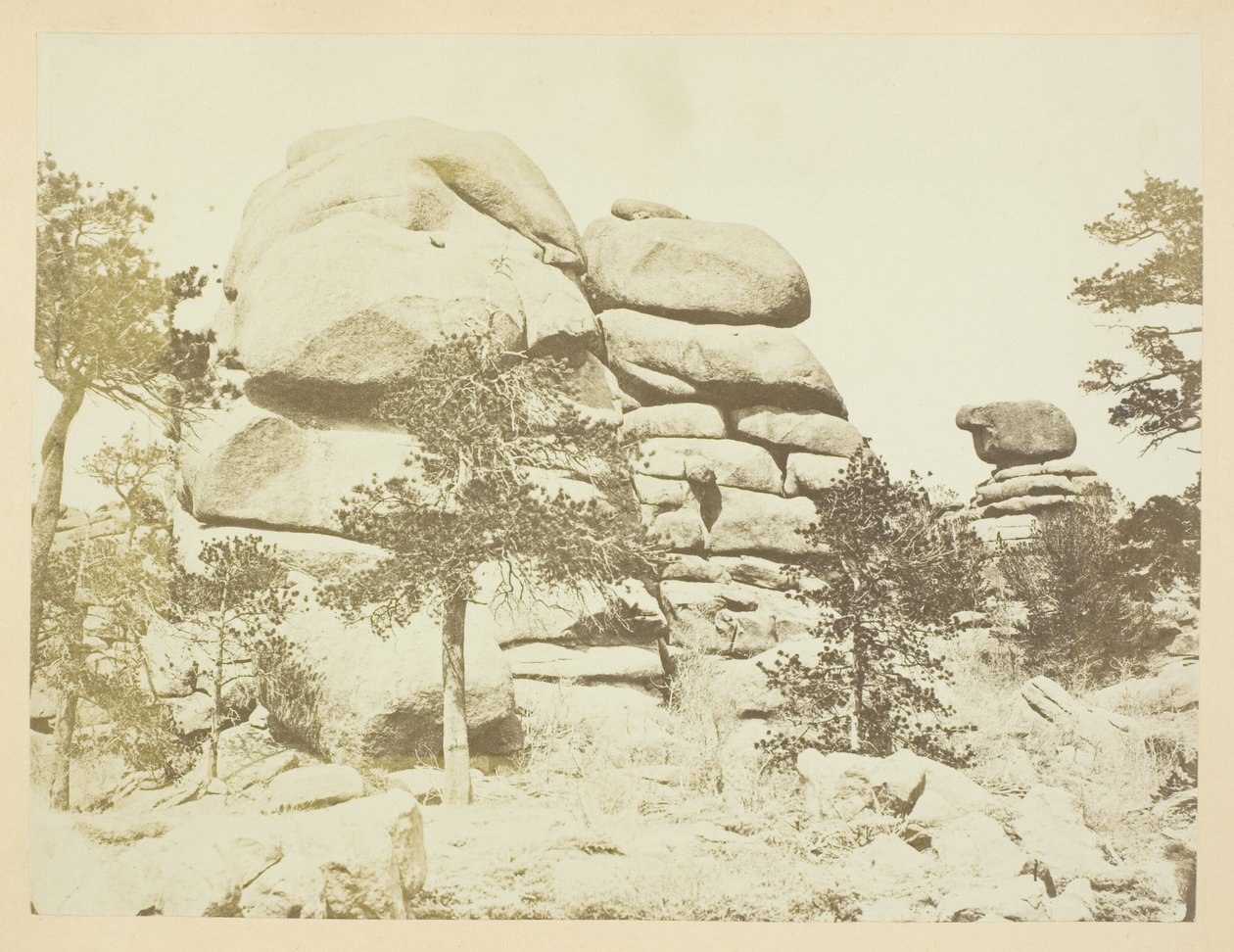 Granitfelsen, Buford Station, Laramie Mountains von Andrew Joseph Russell