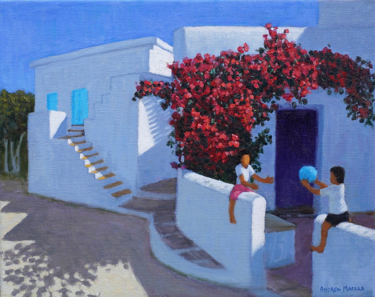 Ballspiel, Samos, Griechenland, 2022 von Andrew Macara