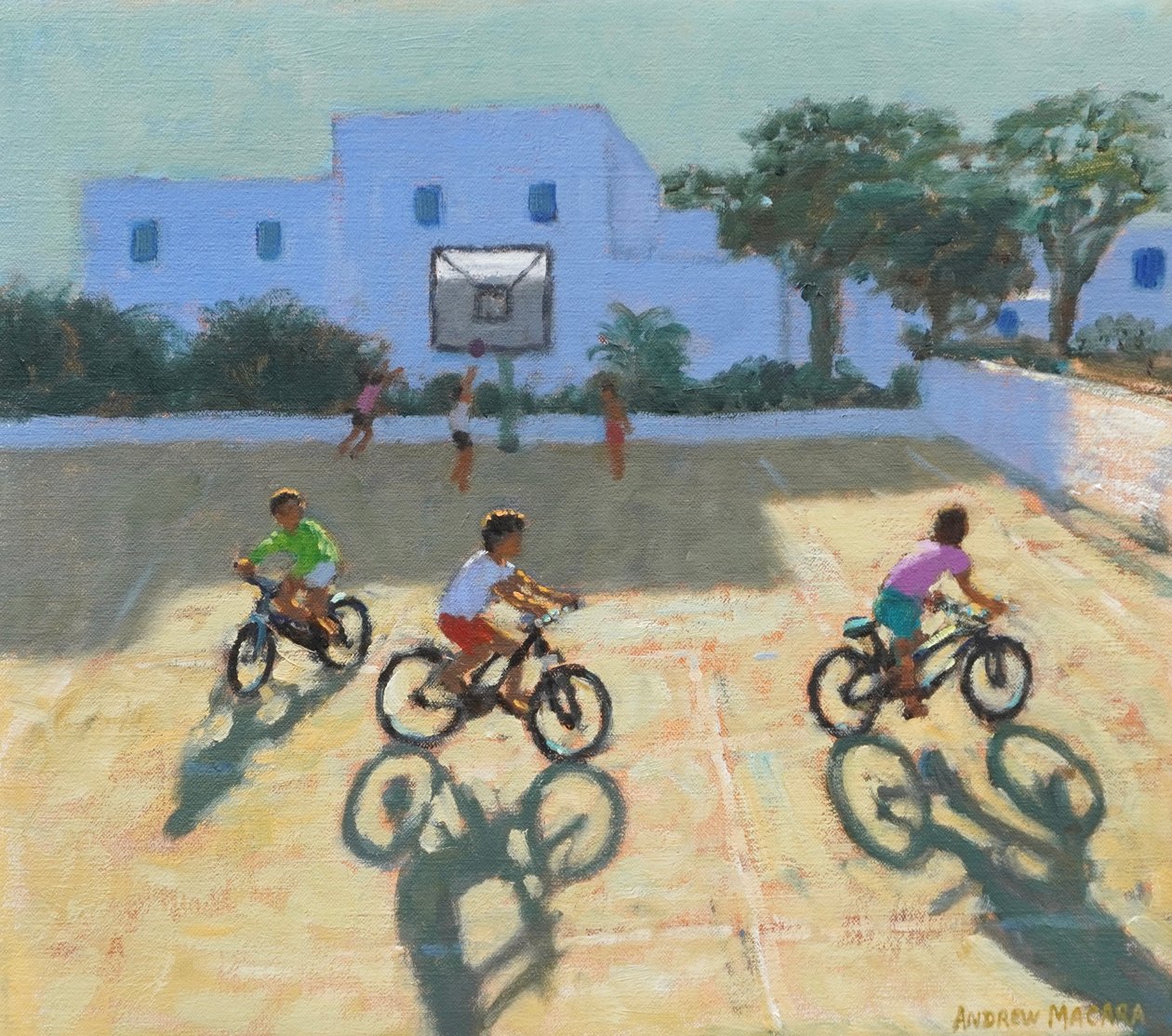 Jungen auf Fahrrad, Griechenland von Andrew Macara