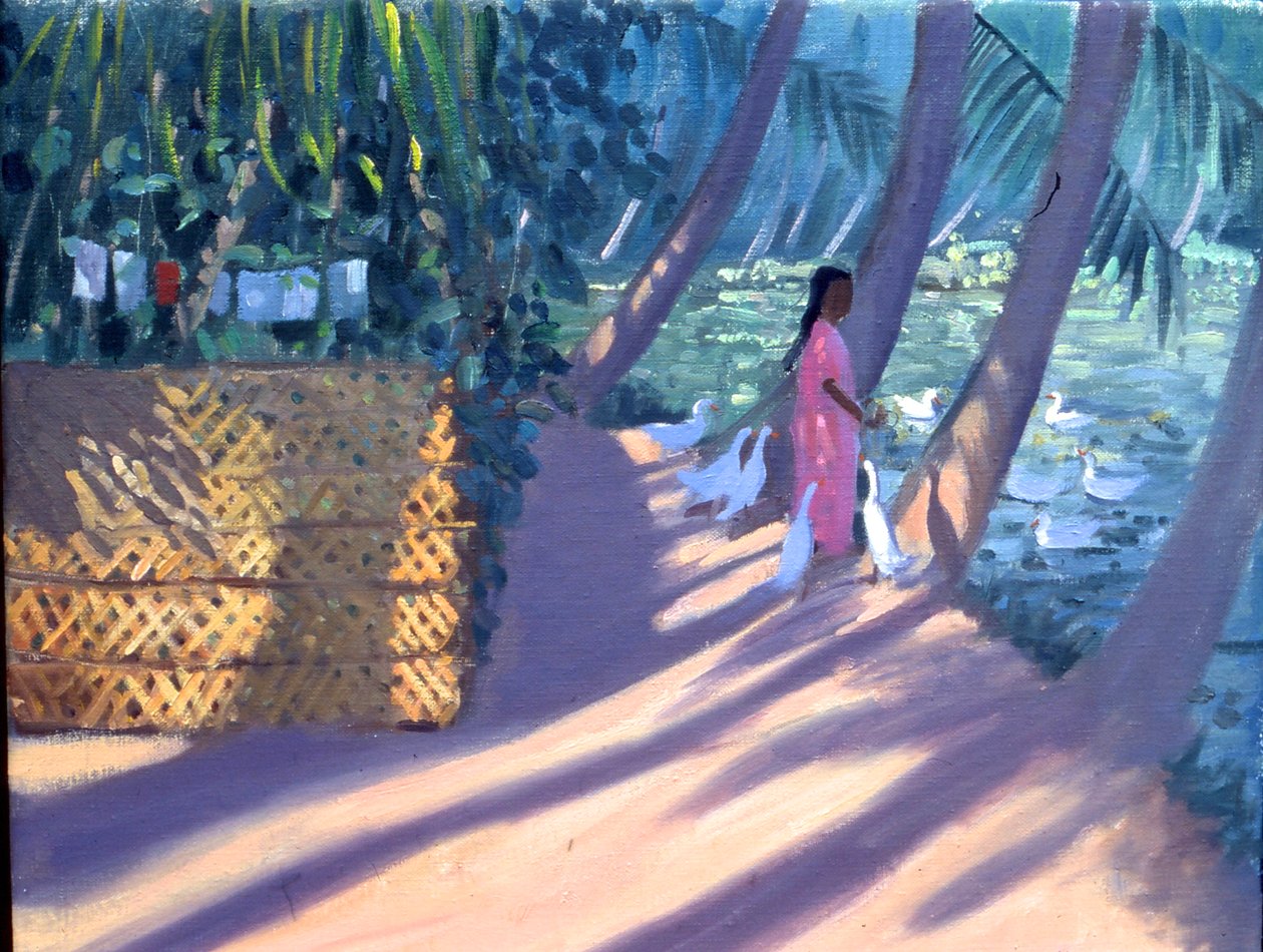 Enten füttern, Kerala, Indien von Andrew Macara