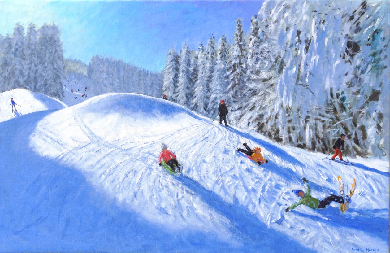 Skifahren in Morzine, Frankreich, 2023 von Andrew Macara