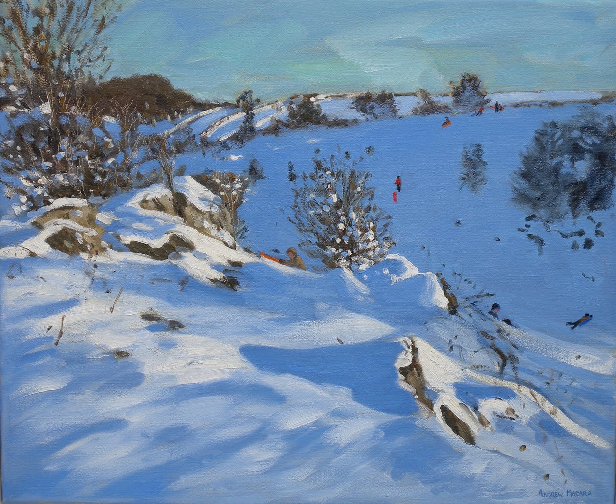 Schlittenfahrer, Youlgrave von Andrew Macara